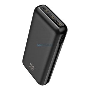 Blue Star W2027 powerbank cu conexiune 2xUSB-A și 1xUSB-C + cablu USB-A - Type-C 30 cm 20000mAh 2.1A - negru