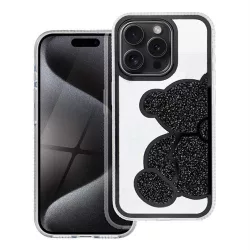 HUSĂ! - Husa TEDDY BEAR pentru IPHONE 15 neagra
