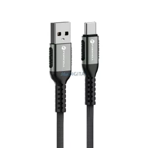 Forcell C256 F-Energy USB-A - Tip-C cablu 3A 66W QC3.0 1.2m - negru