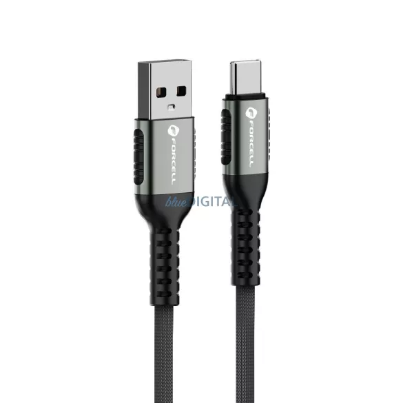 Forcell C256 F-Energy USB-A - Tip-C cablu 3A 66W QC3.0 1.2m - negru