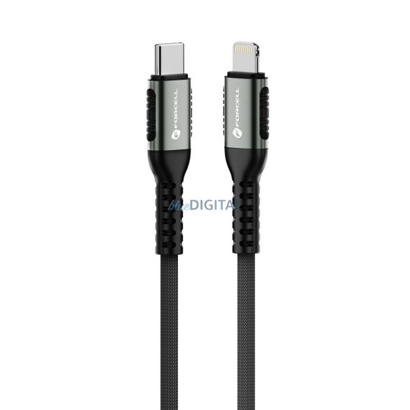 Forcell C259 F-Energy Type-C - Lightning cablu 3A 27W PD 1.2m - negru