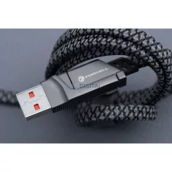   Forcell C241 F-Energy USB-A - Tip-C cablu QC PD 3A 60W 1m - gri