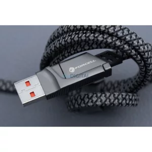 Forcell C241 F-Energy USB-A - Tip-C cablu QC PD 3A 60W 1m - gri