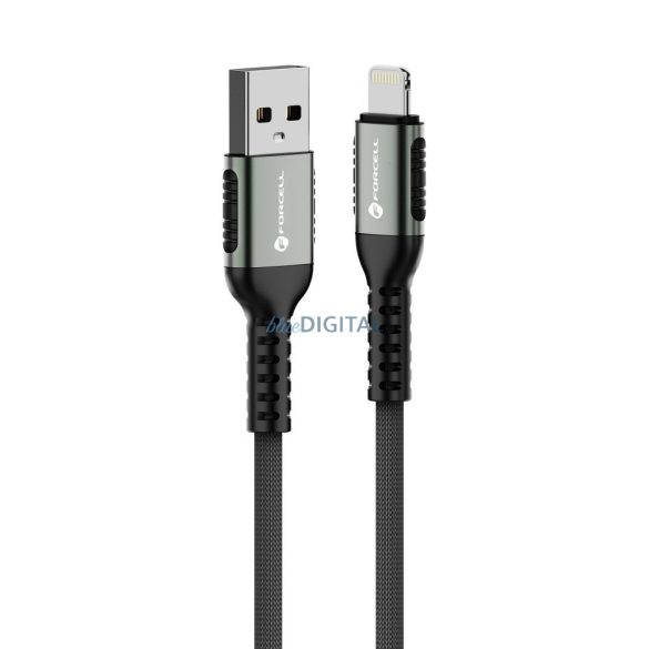 Forcell C257 F-Energy USB-A - Lightning cablu 2.4A 12W 1.2m - negru
