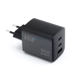   Blue Star VT-43 încărcător de rețea cu 1xUSB-A și 2xUSB-C 65W 4A PD QC4.0 - negru