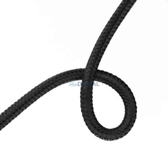 Tip-C - Cablu fulger/micro USB/Tip-C 2.4A 1.2m - negru