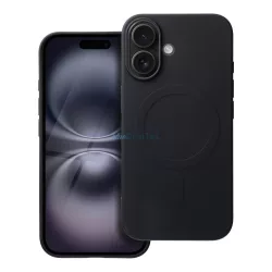   HUSĂ! - Carcasă SILICONE MAG COVER (cu decupaj mare pentru camera foto)MagSafe compatibil iPhone 16 - negru
