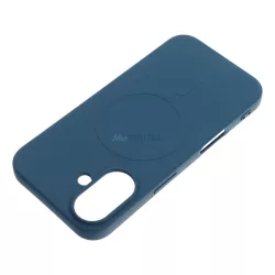   HUSĂ! - Carcasă SILICONE MAG COVER (cu decupaj mare pentru camera foto)MagSafe compatibil iPhone 16 Pro - albastru