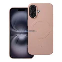   HUSĂ! - Carcasă SILICONE MAG COVER (cu decupaj mare pentru camera foto)MagSafe compatibil iPhone 16 - roz