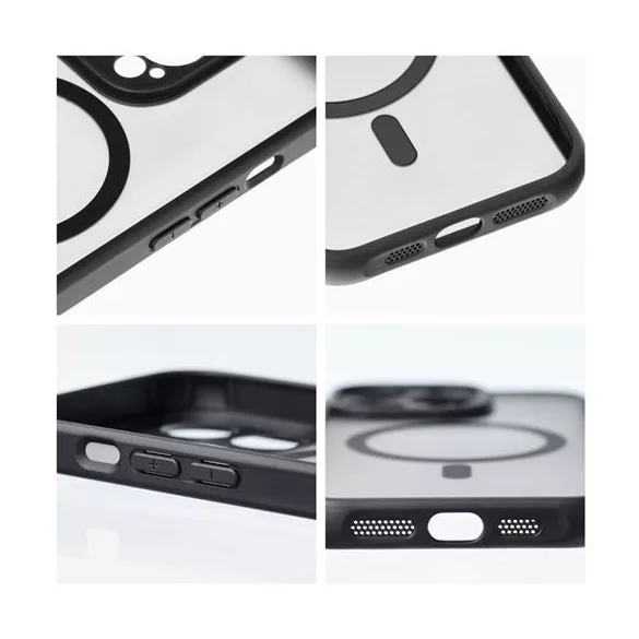 HUSĂ! - Husă Full Matte Mag Cover compatibilă cu MagSafe pentru IPHONE 16 PRO neagră