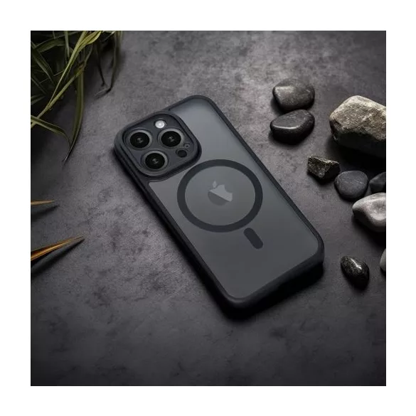 HUSĂ! - Husă Full Matte Mag Cover compatibilă cu MagSafe pentru IPHONE 16 PRO neagră