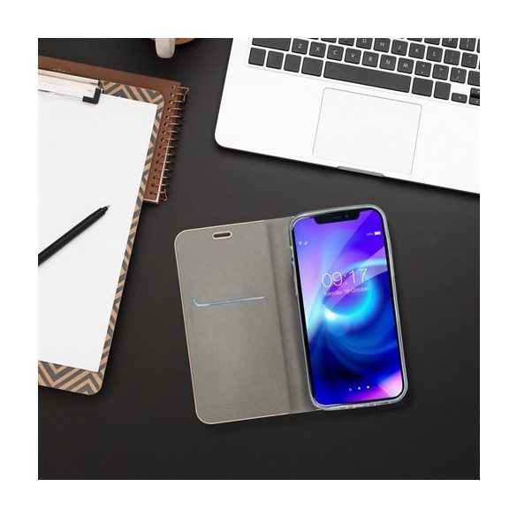 LUNA Book Gold pentru IPHONE 16 Pro Max argintiu