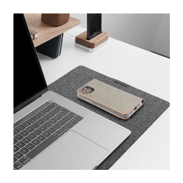LUNA Book Gold pentru IPHONE 16 Pro Max argintiu