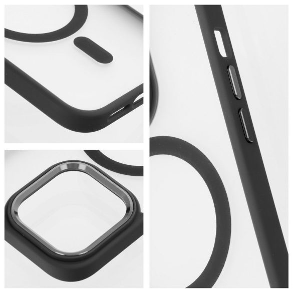 Husa MATTE MAG COVER compatibila cu MagSafe pentru IPHONE 16 Pro Max neagra