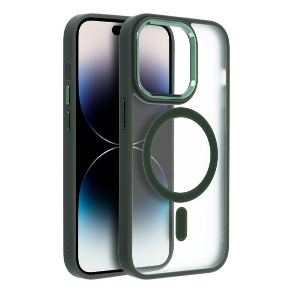 Husa MATTE MAG COVER compatibila cu MagSafe pentru IPHONE 16 Plus verde