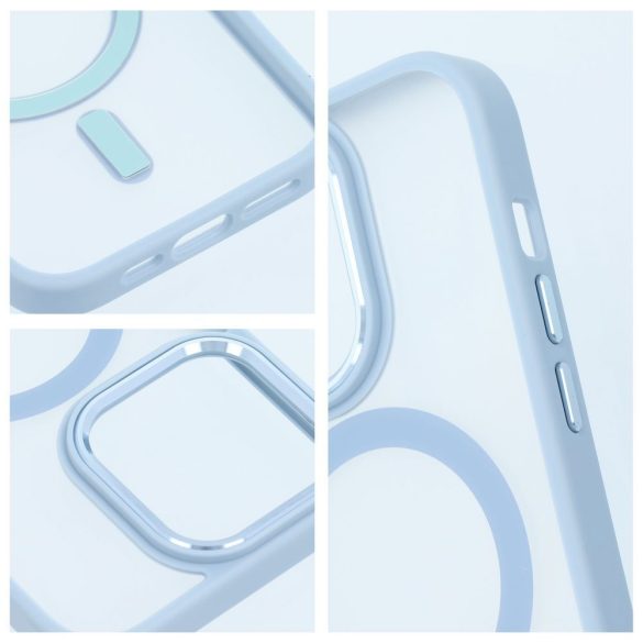 Husa MATTE MAG COVER compatibila cu MagSafe pentru IPHONE 16 Pro Max albastra