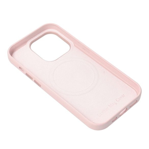 Husa LEATHER MAG COVER pentru IPHONE 16 Pro Max roz nisip