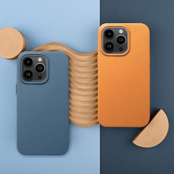 Husa LEATHER MAG COVER pentru IPHONE 16 Pro Max portocaliu