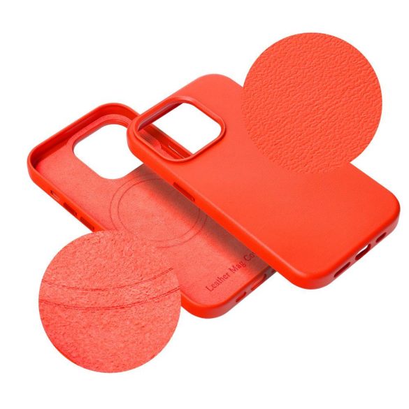 Husa LEATHER MAG COVER pentru IPHONE 16 Pro Max rosie
