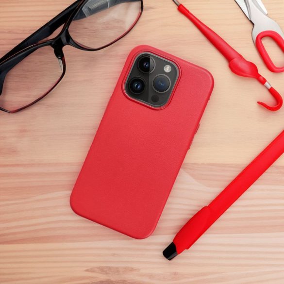 Husa LEATHER MAG COVER pentru IPHONE 16 Pro Max rosie