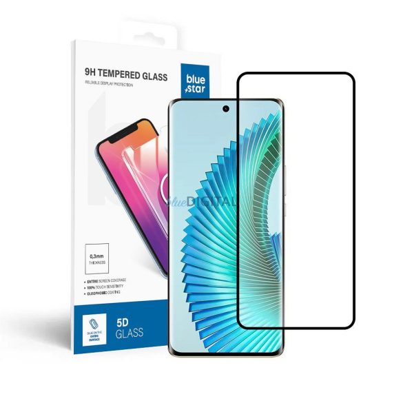 Sticlă temperată Blue Star 9H cu finisaj negru Honor Magic6 Lite