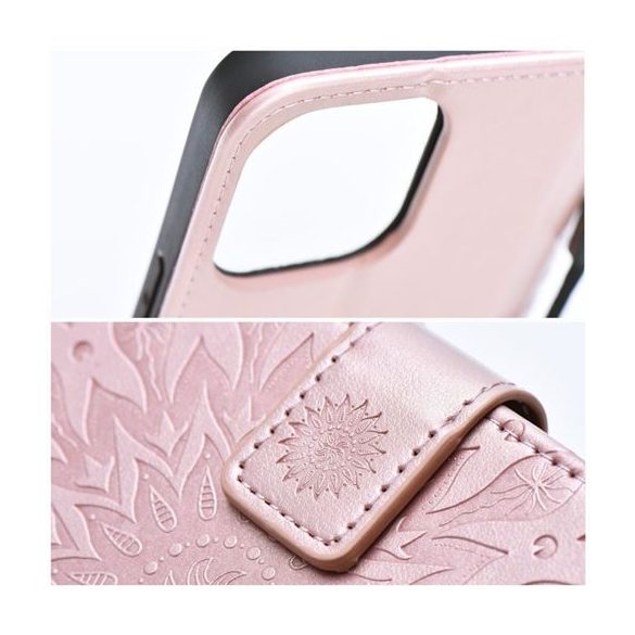 Husa carte MEZZO pentru IPHONE 16 Pro Max mandala rose gold