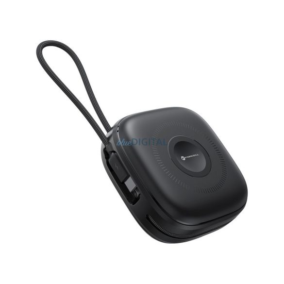 Forcell F10K5 F-Energy powerbank cu inducție cu conexiune 1xUSB-C, built-in Type-C și cablu Lightning 10000mAh 3A PD QC3.0 - negru