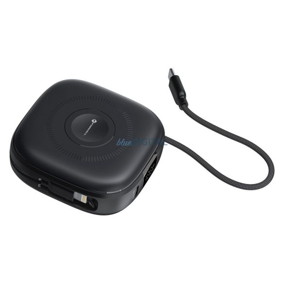 Forcell F10K5 F-Energy powerbank cu inducție cu conexiune 1xUSB-C, built-in Type-C și cablu Lightning 10000mAh 3A PD QC3.0 - negru