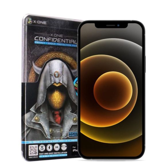X-ONE Full Cover Extra Strong Privacy - pentru iPhone 16 Pro Max (clei complet) sticla securizata 9H