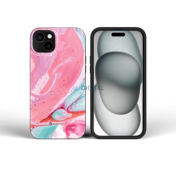 HUSĂ! - FORCELL F-PROTECT Mirage, carcasă militară testată la cădere compatibilă cu MagSafe pentru IPHONE 16 PLUS pink marble