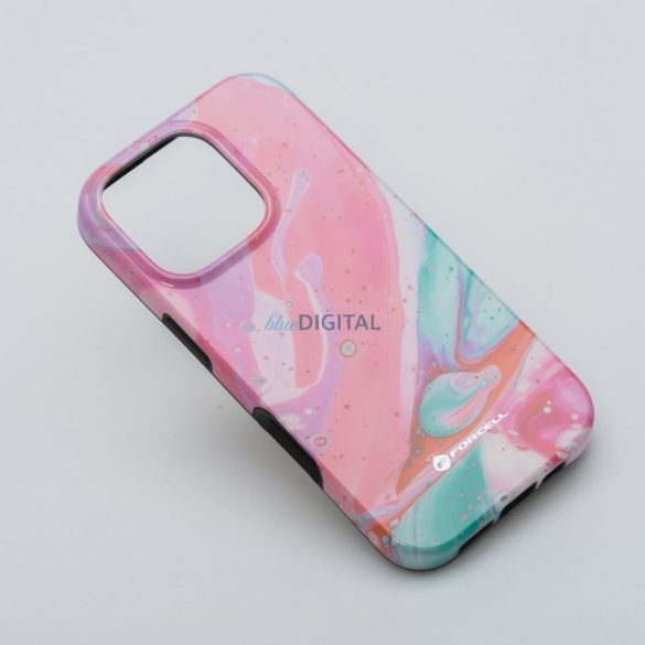 HUSĂ! - FORCELL F-PROTECT Mirage, carcasă militară testată la cădere compatibilă cu MagSafe pentru IPHONE 16 PLUS pink marble