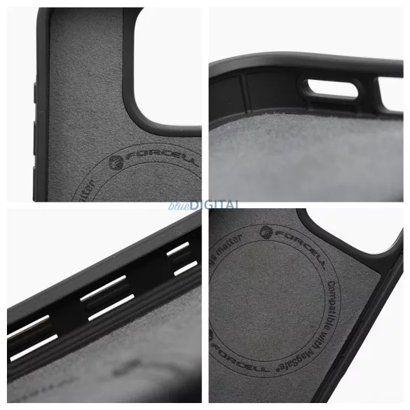 HUSĂ! - FORCELL F-PROTECT Mirage, carcasă militară testată la cădere compatibilă cu MagSafe pentru IPHONE 16 PLUS marmură neagră