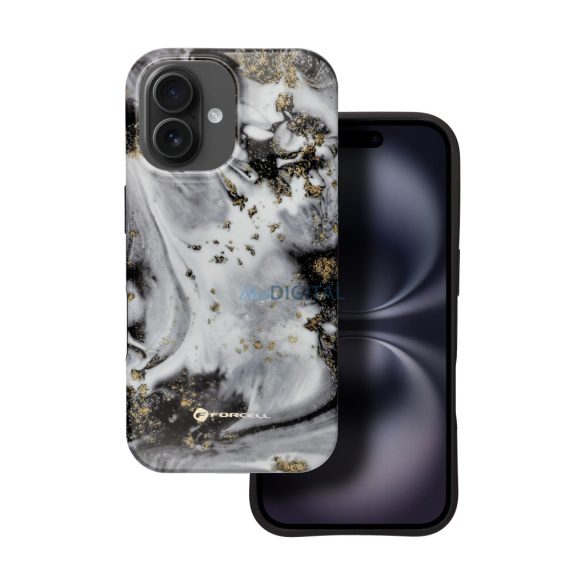 HUSĂ! - FORCELL F-PROTECT Mirage, carcasă militară testată la cădere compatibilă cu MagSafe pentru IPHONE 16 PLUS Silver Fog