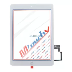  MUSTTBY ecran tactil + bandă adezivă + buton home iPad 5 - alb  - PIESĂ DE SCHIMB!