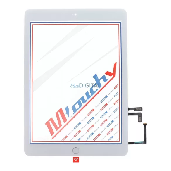 MUSTTBY ecran tactil + bandă adezivă + buton home iPad 5 - alb  - PIESĂ DE SCHIMB!