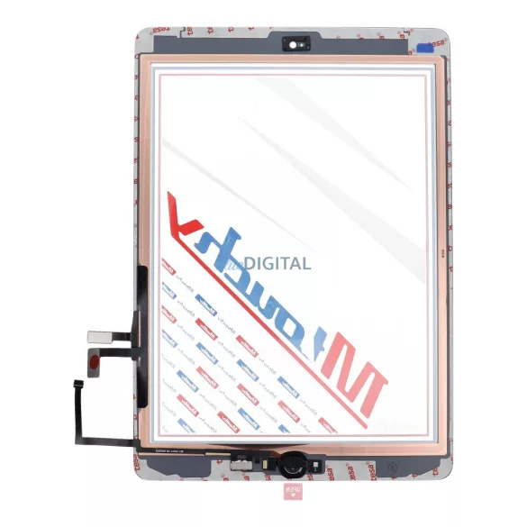 MUSTTBY ecran tactil + bandă adezivă + buton home iPad 5 - alb  - PIESĂ DE SCHIMB!