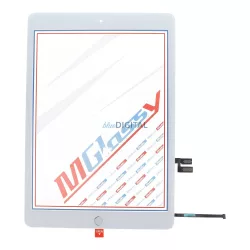   MUSTTBY ecran tactil + bandă adezivă + buton home iPad 7 - alb  - PIESĂ DE SCHIMB!