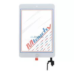   MUSTTBY ecran tactil + bandă adezivă + buton home iPad Mini 3 - alb  - PIESĂ DE SCHIMB!