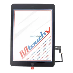   MUSTTBY ecran tactil + bandă adezivă + buton home iPad Air1 - negru  - PIESĂ DE SCHIMB!