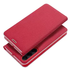 HUSĂ! - LUNA Book Carbon pentru SAMSUNG A50 roșu
