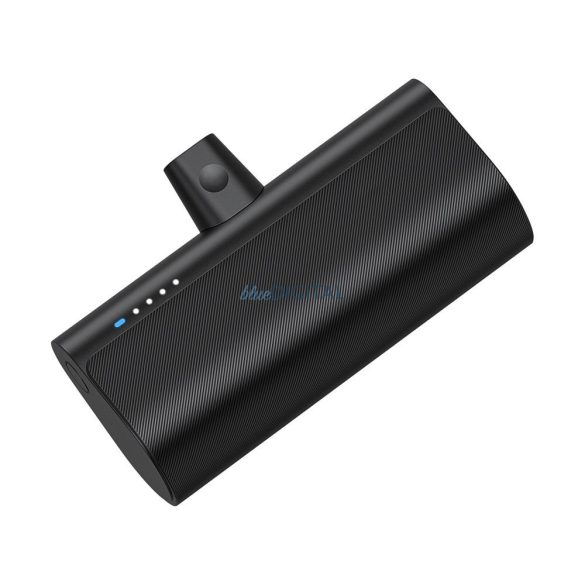 Blue Star W0556 PlugOn powerbank cu conector Type-C încorporat 5000mAh 2.1A - negru