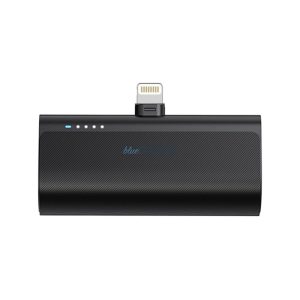 Blue Star W0556P PlugOn powerbank cu conector Lightning încorporat 5000mAh 2.1A - negru