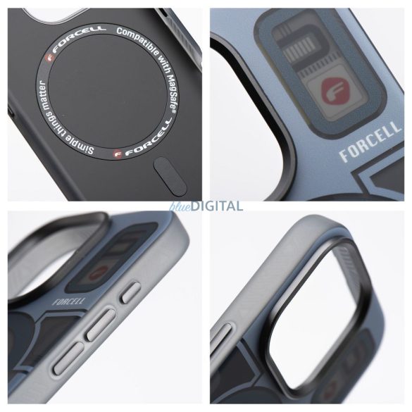 Carcasă compatibilă Forcell F-Protect MagSafe pentru iPhone 16 Plus - model gri
