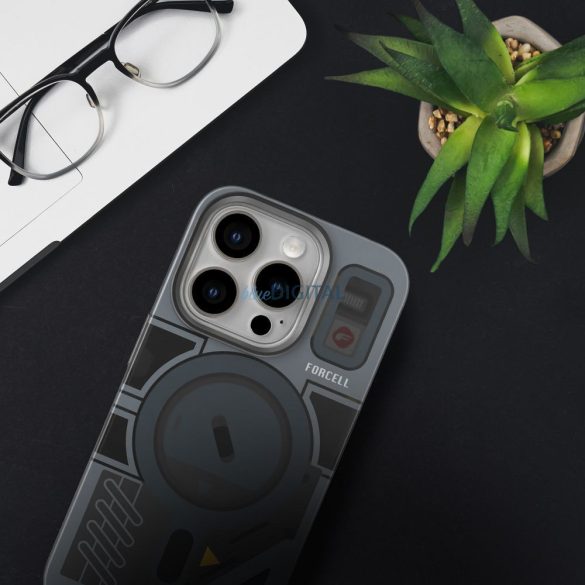 Carcasă compatibilă Forcell F-Protect MagSafe pentru iPhone 16 Plus - model gri