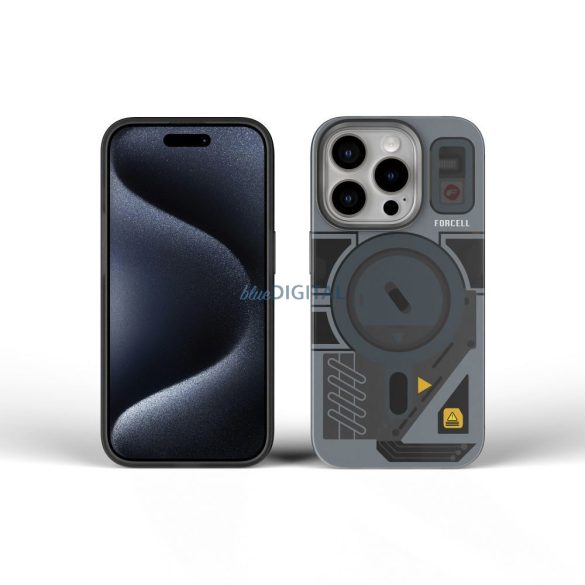 Carcasă compatibilă Forcell F-Protect MagSafe pentru iPhone 16 Plus - model gri