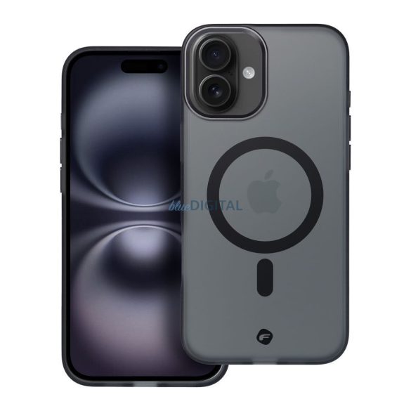 Carcasă compatibilă Forcell F-Protect MagSafe pentru iPhone 16 Plus - negru transparent