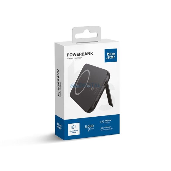 Blue Star W0553 powerbank cu inducție 5000mAh 5W 2A - negru