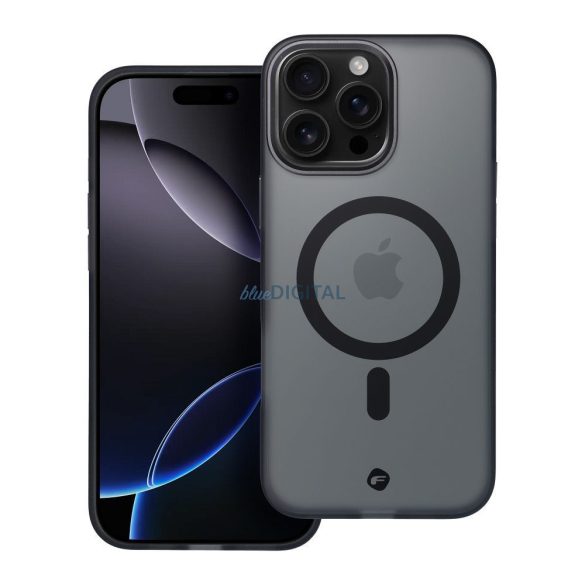 Carcasă compatibilă Forcell F-Protect MagSafe pentru iPhone 16 Pro Max - negru transparent