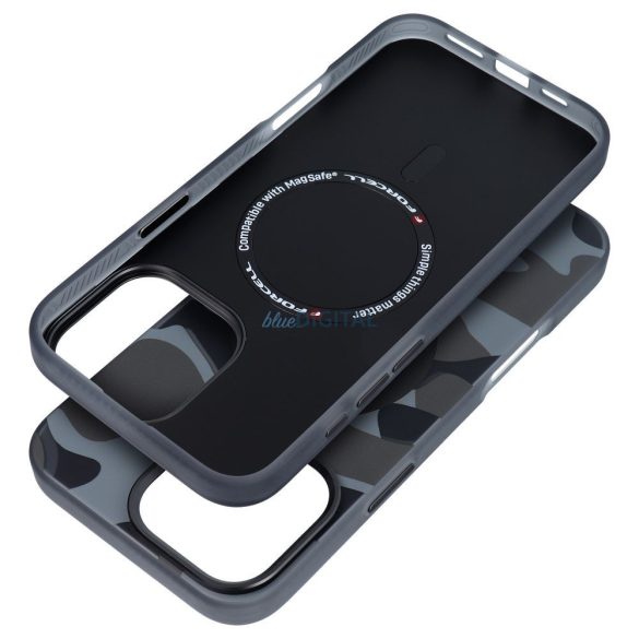 Carcasă compatibilă Forcell F-Protect MagSafe pentru iPhone 16 Pro Max - camuflaj gri