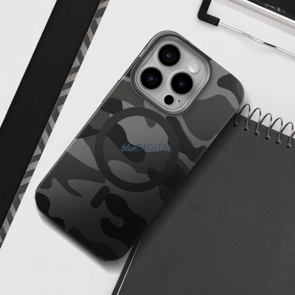Carcasă compatibilă Forcell F-Protect MagSafe pentru iPhone 16 Plus - camuflaj gri
